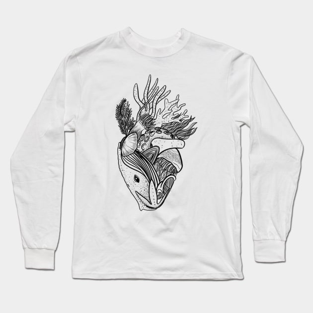 Ocean heart Long Sleeve T-Shirt by AshleyNikkiB